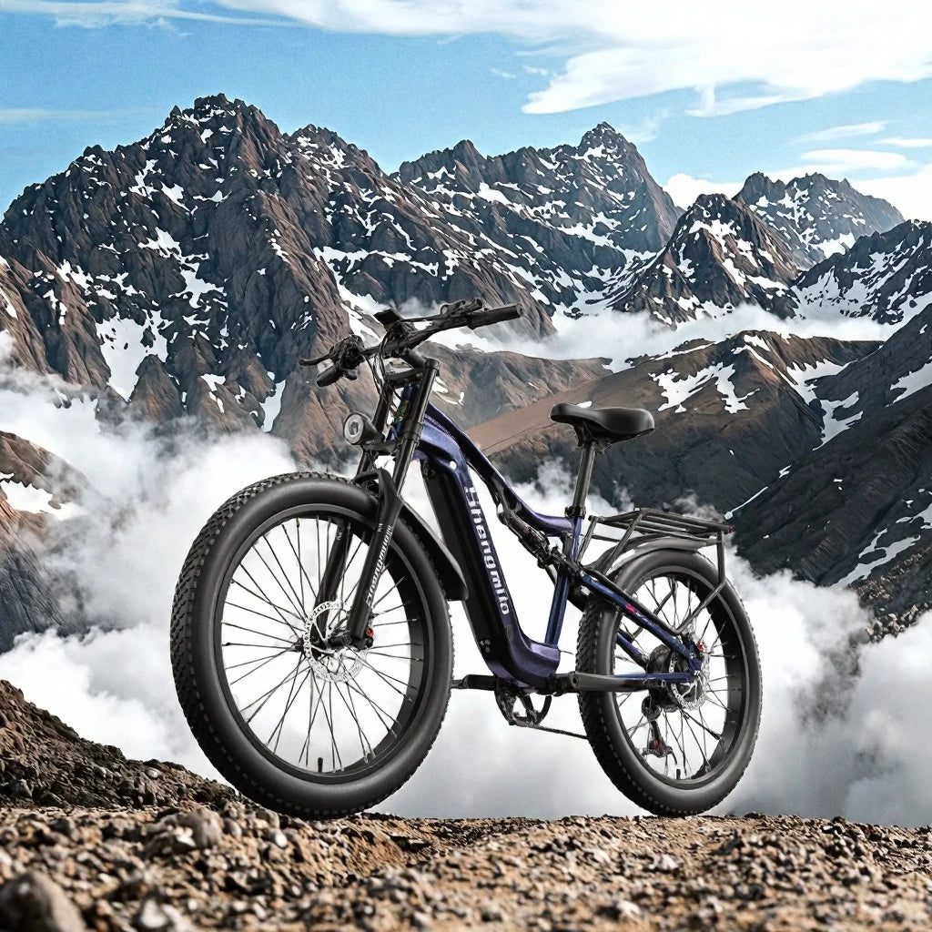Shengmilo Mx03 26 Inch Electric Mountain Bike 500W Motor Power 48V 17.5AH Removable Battery for City Riding Off-Road Adventures.