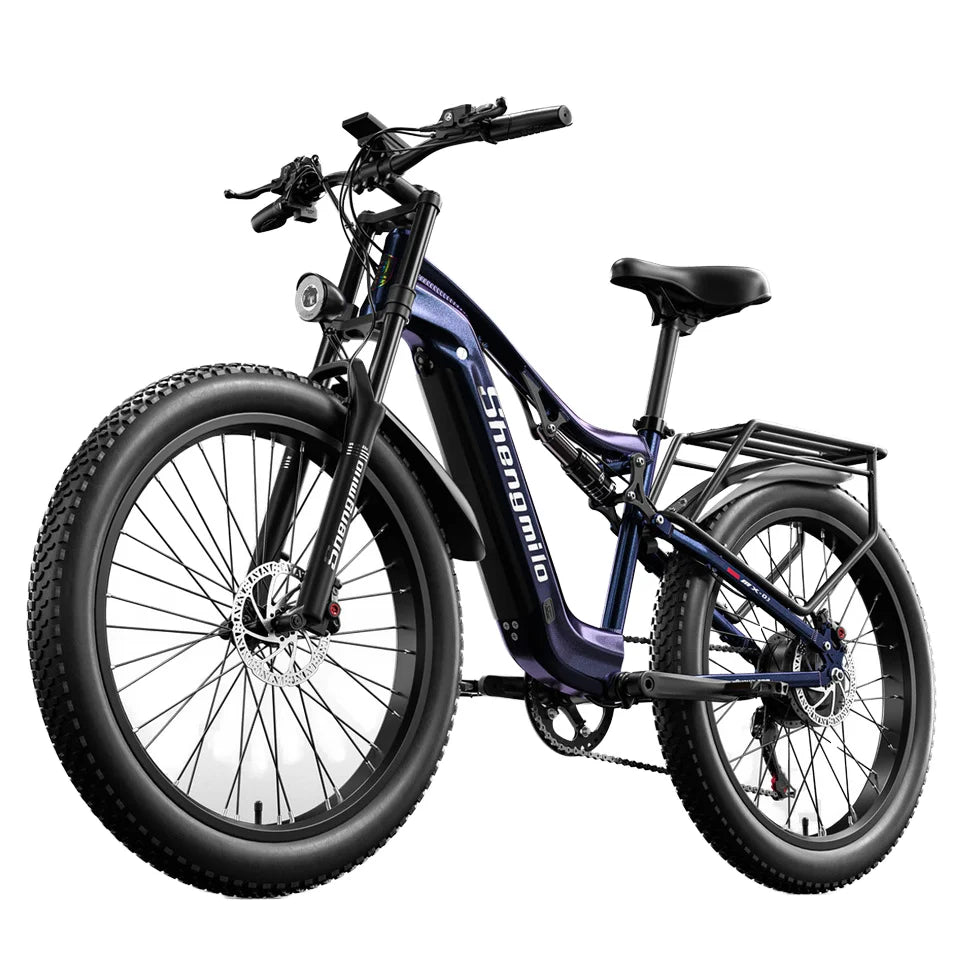 Shengmilo Mx03 26 Inch Electric Mountain Bike 500W Motor Power 48V 17.5AH Removable Battery for City Riding Off-Road Adventures.