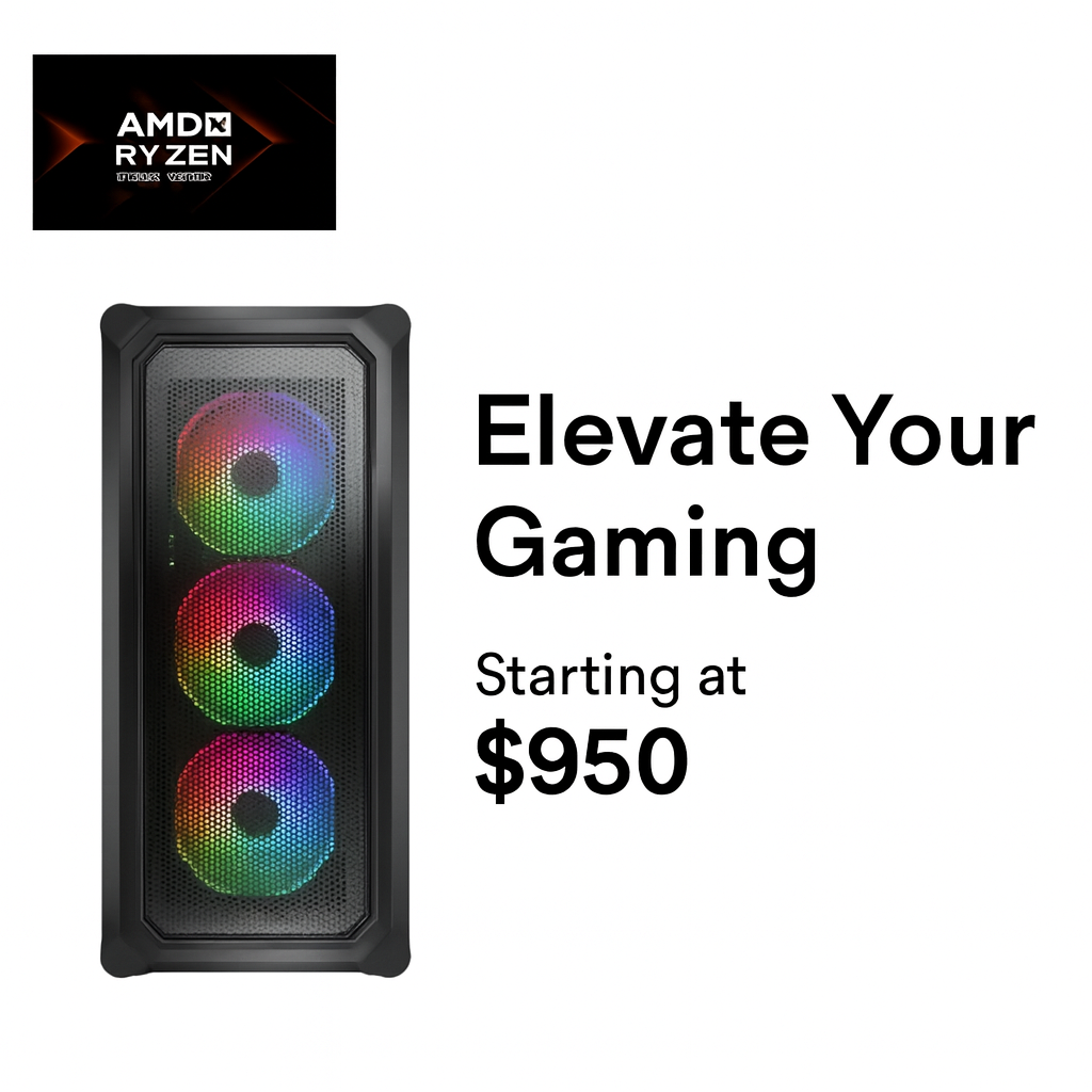 AMD Ryzen 5 8500G Gaming PC with 32GB DDR5 Memory