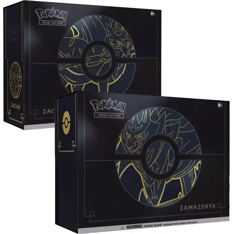 Pokemon Cards Original Trading PTCG Cartoon English Black Gold Sword Shield Gift Box Sword Dog CangXiang Zang Marante Child Gift.