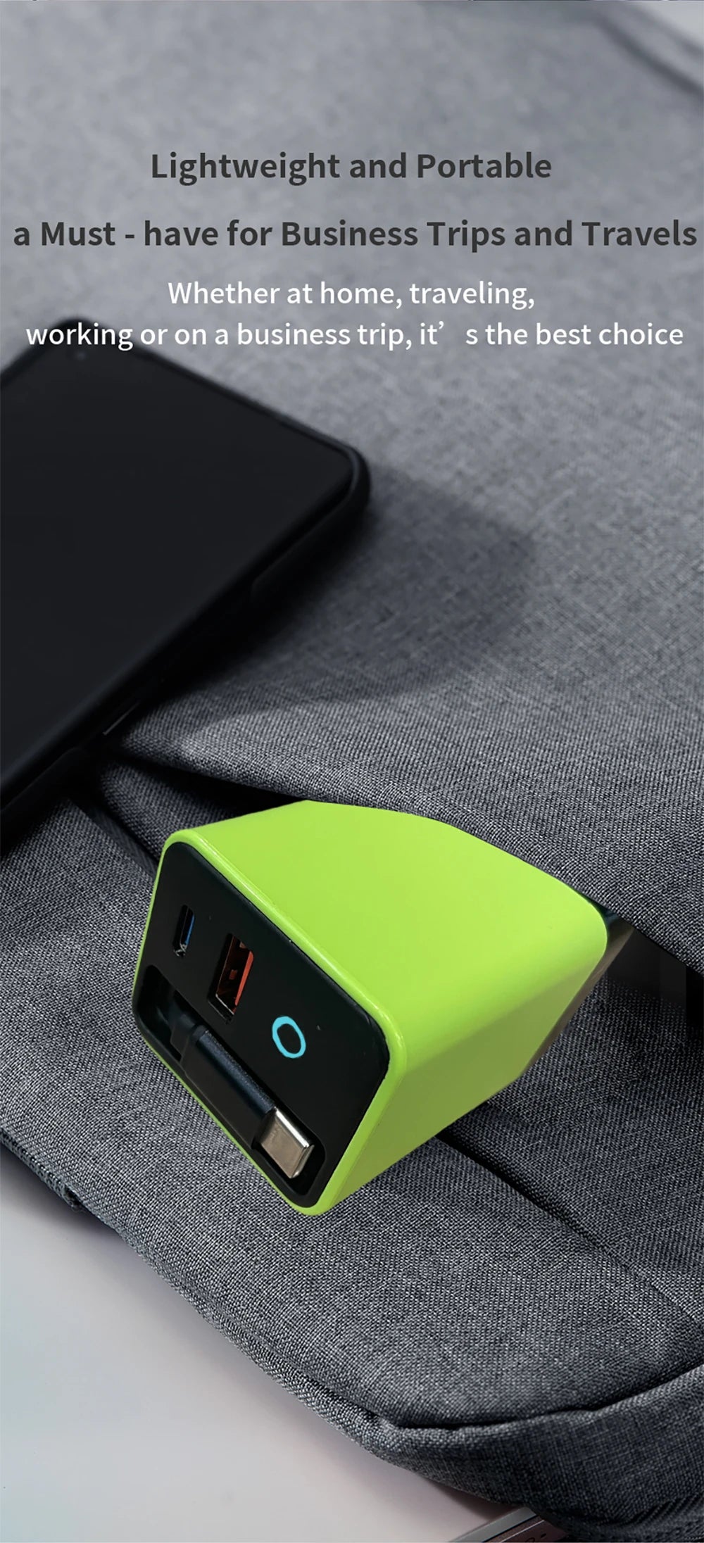 80W USB Charger with Retractable Type C Cable USB C Charger for iPhone 16 15 Huawei iPad Laptop Type C Mobile Phone Fast Charger