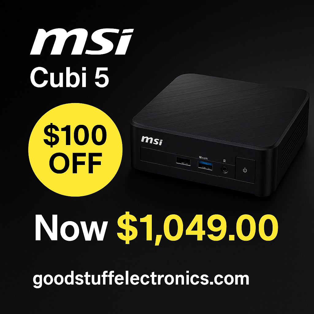 MSI Cubi 5 Mini PC with Intel Core i7-1255U for Home Office