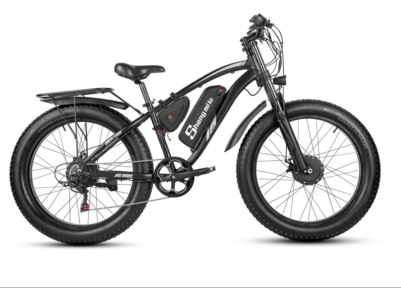 SHENGMILO MX02S 48V 2000W Powerful Electric Bike for Adults for Off-Road Beach Snow City Sport Riding Dual Motor.