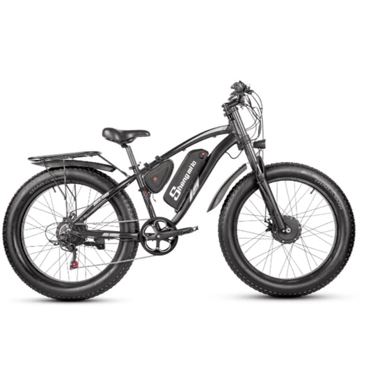 SHENGMILO MX02S 48V 2000W Powerful Electric Bike for Adults for Off-Road Beach Snow City Sport Riding Dual Motor.
