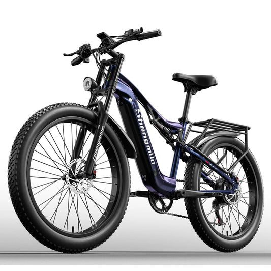 Shengmilo Mx03 26 Inch Electric Mountain Bike 500W Motor Power 48V 17.5AH Removable Battery for City Riding Off-Road Adventures.