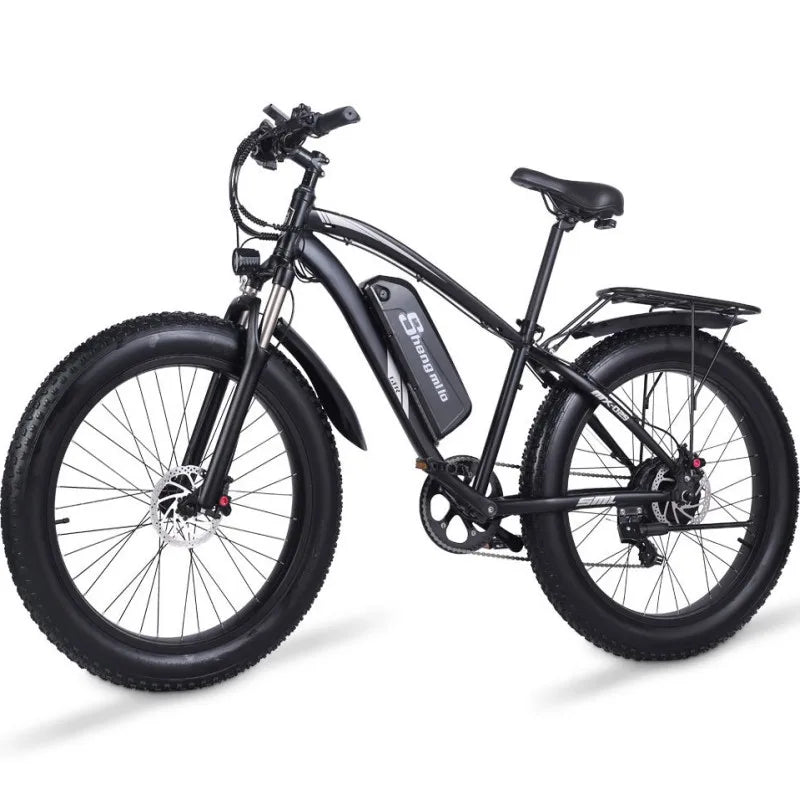 SHENGMILO MX02S 48V 2000W Powerful Electric Bike for Adults for Off-Road Beach Snow City Sport Riding Dual Motor.