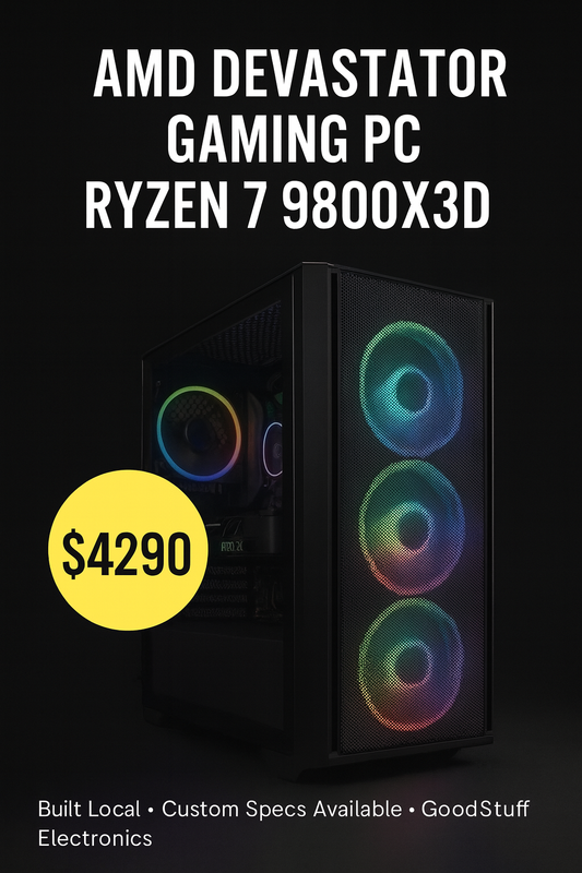 AMD Devastor Ryzen 7 9800X3D RTX 5080 Gaming PC with 32GB
