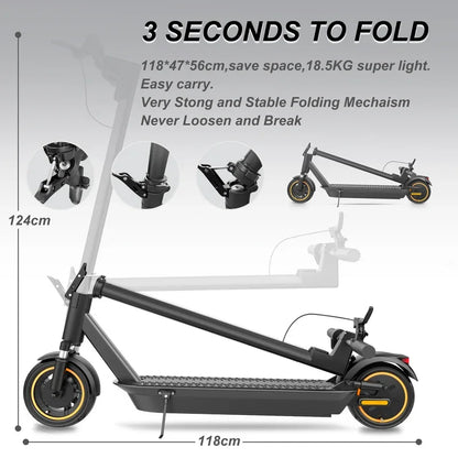 500W Electric Scooter with 35km/h Speed and APP Control