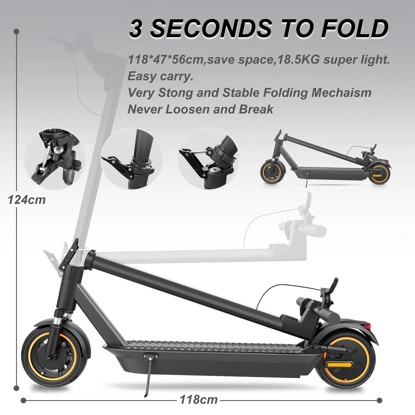 500W Electric Scooter with 35km/h Speed and APP Control
