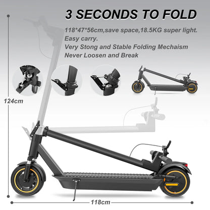 500W Electric Scooter with 35km/h Speed and APP Control