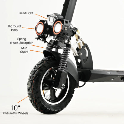 Poriya 2000W Electric Scooter, 50km/h Foldable Off Road