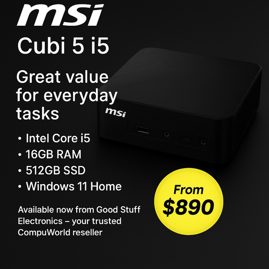 MSI Cubi 5 Intel Core i5 Compact Mini PC by Good Stuff Electronics