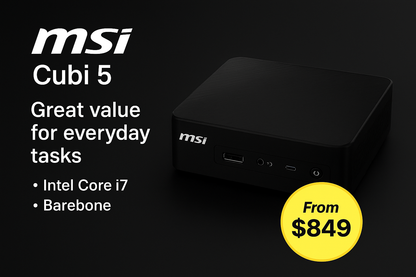 MSI Cubi NUC 1M-015BAU Core i7 DDR5 Mini PC Barebone