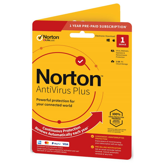 Buy Norton Antivirus Plus For 1 Device 1 Year Subscription